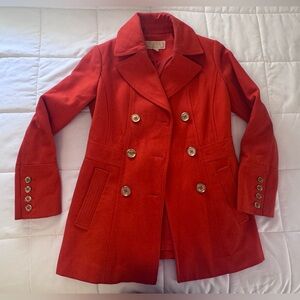 Michael Kors Vibrant Orange Pea Coat